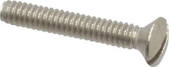 Value Collection - #10-32 UNF, 1-1/4" OAL Slotted Drive Machine Screw - Oval Head, Grade 18-8 Stainless Steel, Uncoated, Without Washer - Americas Industrial Supply