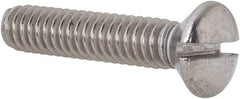 Value Collection - 1/4-20 UNC, 1-1/4" OAL Slotted Drive Machine Screw - Oval Head, Grade 18-8 Stainless Steel, Uncoated, Without Washer - Americas Industrial Supply