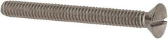 Value Collection - 1/4-20 UNC, 2-1/2" OAL Slotted Drive Machine Screw - Oval Head, Grade 18-8 Stainless Steel, Uncoated, Without Washer - Americas Industrial Supply