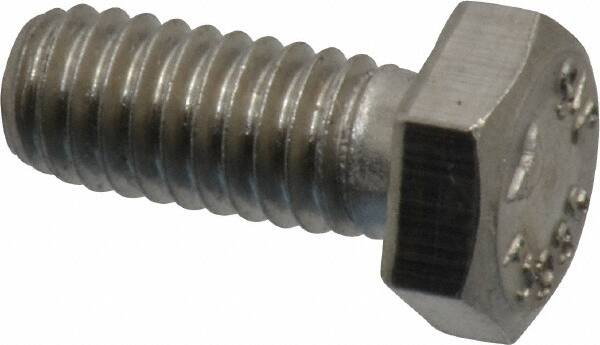 Value Collection - 5/16-18 UNC, 3/4" Length Under Head Hex Head Cap Screw - Grade 316 Stainless Steel, 1/2" Hex - Americas Industrial Supply