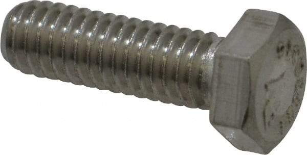 Value Collection - 5/16-18 UNC, 1" Length Under Head Hex Head Cap Screw - Grade 316 Stainless Steel, 1/2" Hex - Americas Industrial Supply