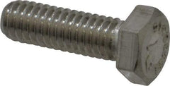 Value Collection - 5/16-18 UNC, 1" Length Under Head Hex Head Cap Screw - Grade 316 Stainless Steel, 1/2" Hex - Americas Industrial Supply