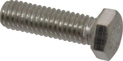 Value Collection - 3/8-16 UNC, 1-1/4" Length Under Head Hex Head Cap Screw - Grade 316 Stainless Steel, 9/16" Hex - Americas Industrial Supply