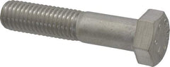 Value Collection - 1-1/4 - 7 UNC 6-1/2" Length Under Head Hex Head Cap Screw - Partially Threaded, 316 Stainless Steel, Uncoated, 1-1/4" Hex - Americas Industrial Supply