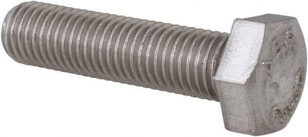 Value Collection - 5/16-24 UNF, 1-1/4" Length Under Head Hex Head Cap Screw - Grade 18-8 Stainless Steel, 1/2" Hex - Americas Industrial Supply