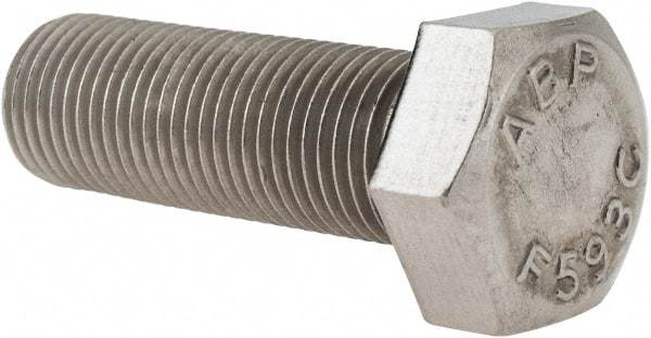 Value Collection - 1/2-20 UNF, 1-1/2" Length Under Head Hex Head Cap Screw - Grade 18-8 Stainless Steel, 3/4" Hex - Americas Industrial Supply