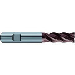 1x1x1-1/2x5 4Fl Carbide RF100 Diver End Mill-.0350 Chamfer-Weldon Shank-nano-Si - Americas Industrial Supply