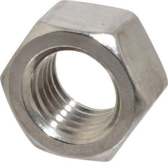 Value Collection - 3/4-10 UNC Stainless Steel Right Hand Hex Nut - 1-1/8" Across Flats, 41/64" High, Uncoated - Americas Industrial Supply