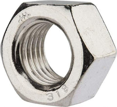 Value Collection - 7/8-9 UNC Stainless Steel Right Hand Hex Nut - 1-5/16" Across Flats, 3/4" High, Uncoated - Americas Industrial Supply