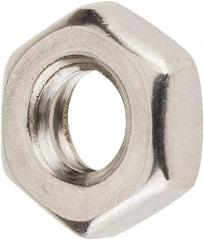 Value Collection - 1/4-20 UNC Stainless Steel Right Hand Hex Jam Nut - 7/16" Across Flats, 5/32" High, Uncoated - Americas Industrial Supply