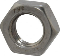 Value Collection - 5/8-11 UNC Stainless Steel Right Hand Hex Jam Nut - 15/16" Across Flats, 3/8" High, Uncoated - Americas Industrial Supply