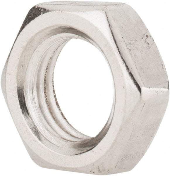 Value Collection - 3/4-10 UNC Stainless Steel Right Hand Hex Jam Nut - 1-1/8" Across Flats, 27/64" High, Uncoated - Americas Industrial Supply