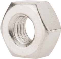 Value Collection - 3/8-16 UNC Stainless Steel Right Hand Heavy Hex Nut - 11/16" Across Flats, 23/64" High, Uncoated - Americas Industrial Supply