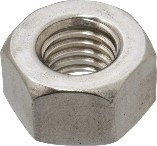 Value Collection - 1/2-13 UNC Stainless Steel Right Hand Heavy Hex Nut - 7/8" Across Flats, 31/64" High, Uncoated - Americas Industrial Supply