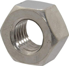 Value Collection - 5/8-11 UNC Stainless Steel Right Hand Heavy Hex Nut - 1-1/16" Across Flats, 39/64" High, Uncoated - Americas Industrial Supply