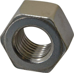 Value Collection - 7/8-9 UNC Stainless Steel Right Hand Heavy Hex Nut - 1-7/16" Across Flats, 55/64" High, Uncoated - Americas Industrial Supply