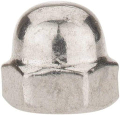 Value Collection - #6-32 UNC, 5/16" Width Across Flats, Uncoated, Stainless Steel Acorn Nut - 1/4" Overall Height, Grade 18-8 - Americas Industrial Supply