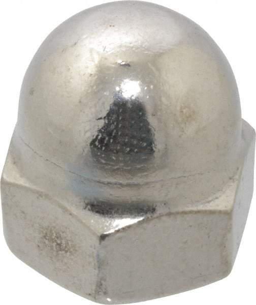 Value Collection - 1/2-13" UNC, 3/4" Width Across Flats, Uncoated, Stainless Steel Acorn Nut - 9/16" Overall Height, Grade 18-8 - Americas Industrial Supply