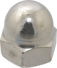 Value Collection - 1/2-13" UNC, 3/4" Width Across Flats, Uncoated, Stainless Steel Acorn Nut - 9/16" Overall Height, Grade 18-8 - Americas Industrial Supply