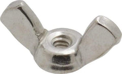 Value Collection - #6-32 UNC, Stainless Steel Standard Wing Nut - Grade 18-8, 0.72" Wing Span, 0.41" Wing Span - Americas Industrial Supply
