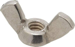 Value Collection - #10-24 UNC, Stainless Steel Standard Wing Nut - Grade 18-8, 0.91" Wing Span, 0.47" Wing Span - Americas Industrial Supply