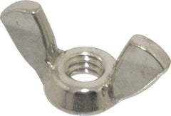 Value Collection - 1/4-20 UNC, Stainless Steel Standard Wing Nut - Grade 18-8, 1.1" Wing Span, 0.57" Wing Span - Americas Industrial Supply