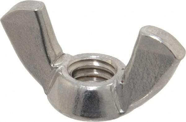 Value Collection - 5/16-18 UNC, Stainless Steel Standard Wing Nut - Grade 18-8, 1-1/4" Wing Span, 0.66" Wing Span - Americas Industrial Supply