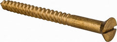 Value Collection - #12, 2-1/2" OAL, Slotted Drive, Flat Head Wood Screw - Americas Industrial Supply