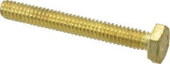 Value Collection - 1/4-20 UNC, 2" Length Under Head Hex Head Cap Screw - Brass, 7/16" Hex - Americas Industrial Supply
