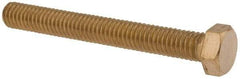 Value Collection - 3/8-16 UNC, 3" Length Under Head Hex Head Cap Screw - Brass, 9/16" Hex - Americas Industrial Supply