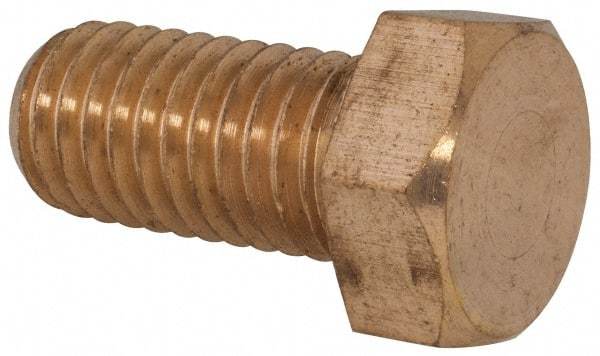Value Collection - 1/2-13 UNC, 1" Length Under Head Hex Head Cap Screw - Brass, 3/4" Hex - Americas Industrial Supply