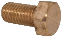 Value Collection - 1/2-13 UNC, 1" Length Under Head Hex Head Cap Screw - Brass, 3/4" Hex - Americas Industrial Supply