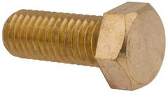 Value Collection - 1/2-13 UNC, 1-1/4" Length Under Head Hex Head Cap Screw - Brass, 3/4" Hex - Americas Industrial Supply