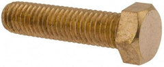 Value Collection - 1/2-13 UNC, 2" Length Under Head Hex Head Cap Screw - Brass, 3/4" Hex - Americas Industrial Supply