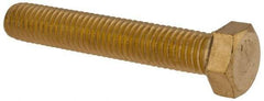 Value Collection - 1/2-13 UNC, 3" Length Under Head Hex Head Cap Screw - Brass, 3/4" Hex - Americas Industrial Supply