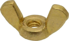Value Collection - #8-32 UNC, Brass Standard Wing Nut - 0.91" Wing Span, 0.47" Wing Span - Americas Industrial Supply