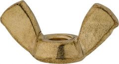 Value Collection - #10-24 UNC, Brass Standard Wing Nut - 0.91" Wing Span, 0.47" Wing Span - Americas Industrial Supply