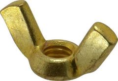 Value Collection - 5/16-18 UNC, Brass Standard Wing Nut - 1-1/4" Wing Span, 0.66" Wing Span - Americas Industrial Supply