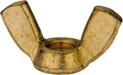 Value Collection - 3/8-16 UNC, Brass Standard Wing Nut - 1.44" Wing Span, 0.79" Wing Span - Americas Industrial Supply