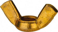 Value Collection - 1/2-13 UNC, Brass Standard Wing Nut - 1.94" Wing Span, 1" Wing Span - Americas Industrial Supply