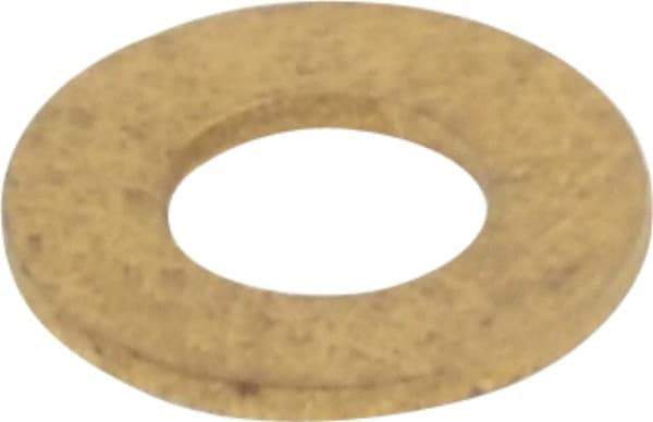 Value Collection - #6 Screw, Brass Standard Flat Washer - 0.147" ID x 5/16" OD, 0.025" Thick, Plain Finish - Americas Industrial Supply