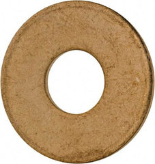 Value Collection - #14 Screw, Brass Standard Flat Washer - 0.26" ID x 11/16" OD, 0.051" Thick, Plain Finish - Americas Industrial Supply