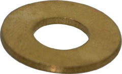 Value Collection - #20 Screw, Brass Standard Flat Washer - 0.334" ID x 3/4" OD, 0.056" Thick, Plain Finish - Americas Industrial Supply