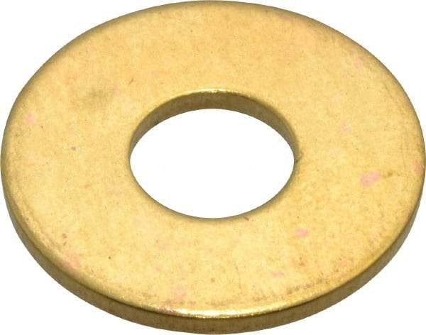 Value Collection - #20 Screw, Brass Standard Flat Washer - 0.339" ID x 7/8" OD, 0.057" Thick, Plain Finish - Americas Industrial Supply