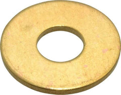 Value Collection - #20 Screw, Brass Standard Flat Washer - 0.339" ID x 7/8" OD, 0.057" Thick, Plain Finish - Americas Industrial Supply