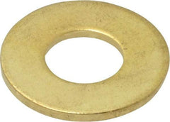 Value Collection - #24 Screw, Brass Standard Flat Washer - 0.386" ID x 7/8" OD, 0.057" Thick, Plain Finish - Americas Industrial Supply