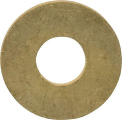 Value Collection - #24 Screw, Brass Standard Flat Washer - 0.386" ID x 1" OD, 0.074" Thick, Plain Finish - Americas Industrial Supply