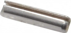 Made in USA - 3/32" Diam x 3/8" Long Slotted Spring Pin - Grade 420 Stainless Steel, Bright Finish - Americas Industrial Supply