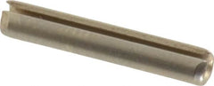 Made in USA - 3/32" Diam x 9/16" Long Slotted Spring Pin - Grade 420 Stainless Steel, Bright Finish - Americas Industrial Supply