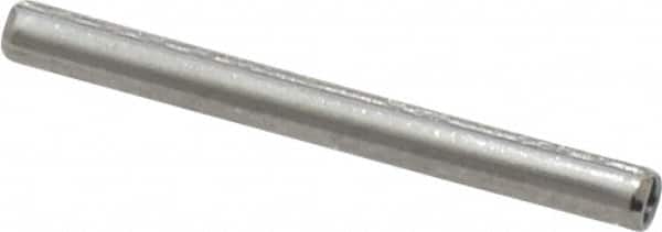 Made in USA - 3/32" Diam x 1" Long Slotted Spring Pin - Grade 420 Stainless Steel, Bright Finish - Americas Industrial Supply